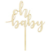 oh baby wooden cake topper