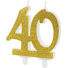 PartyDeco gold candle 40