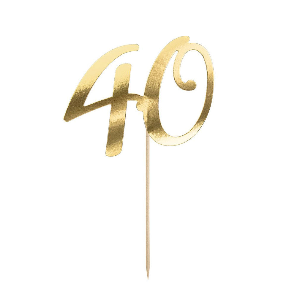 PartyDeco Cake Topper Number 40