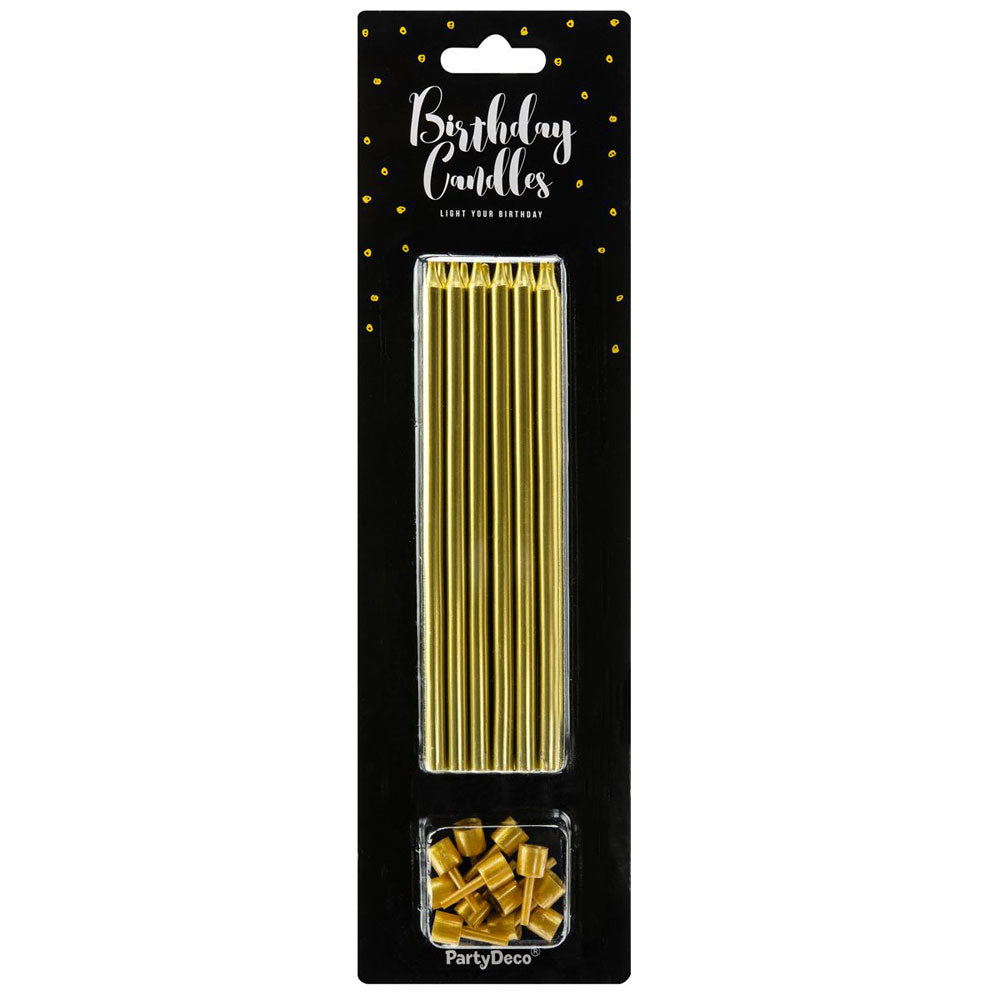 Party Deco Tall gold candles