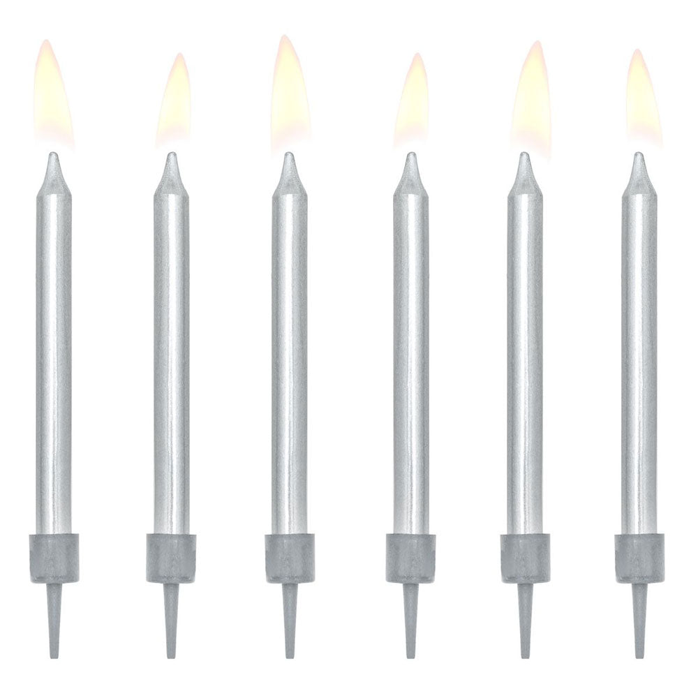Party Deco Silver Candles