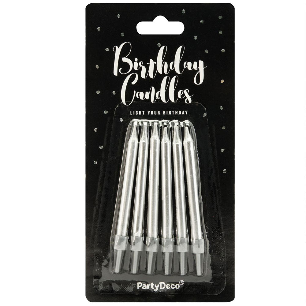 Party Deco Silver Candles