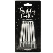 Party Deco Silver Candles