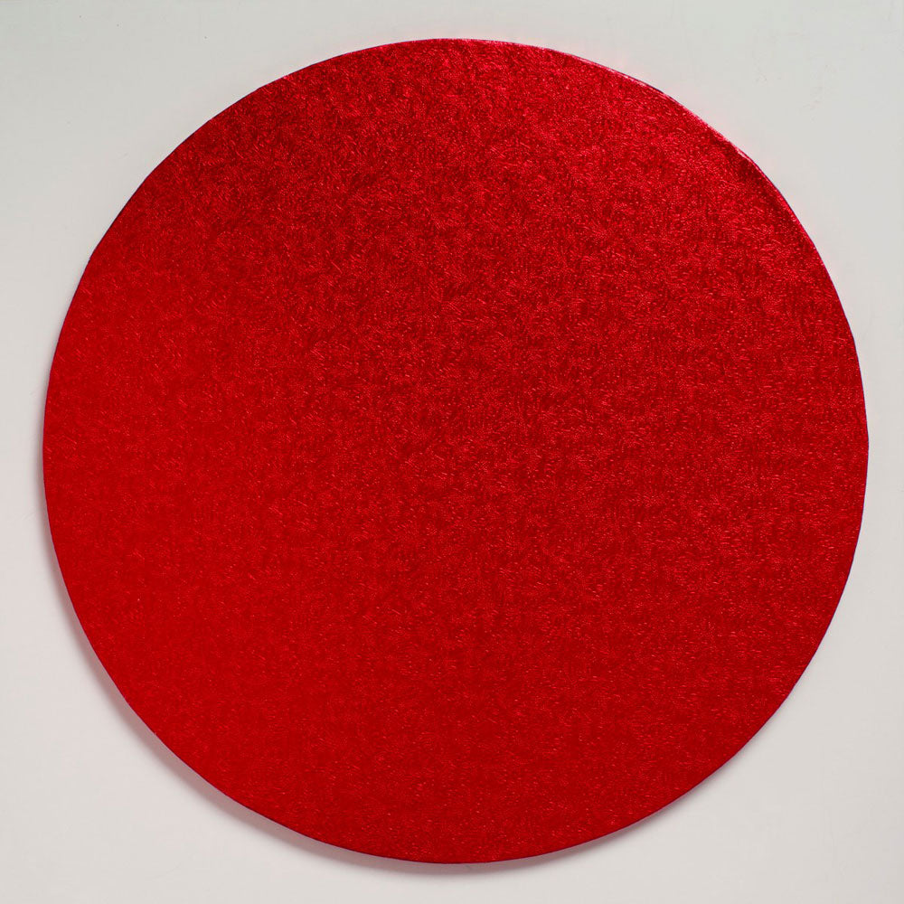 red cake drum board