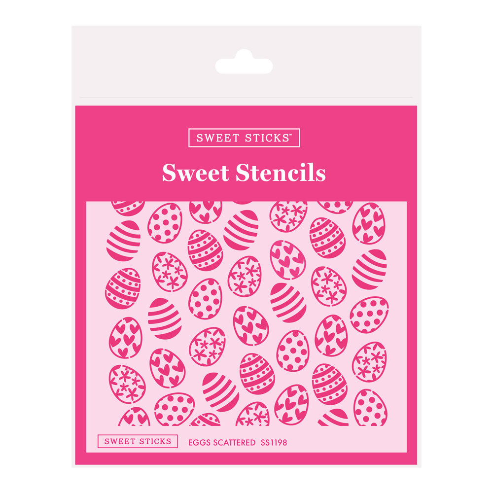 sweet sticks easter egg scattered stencil