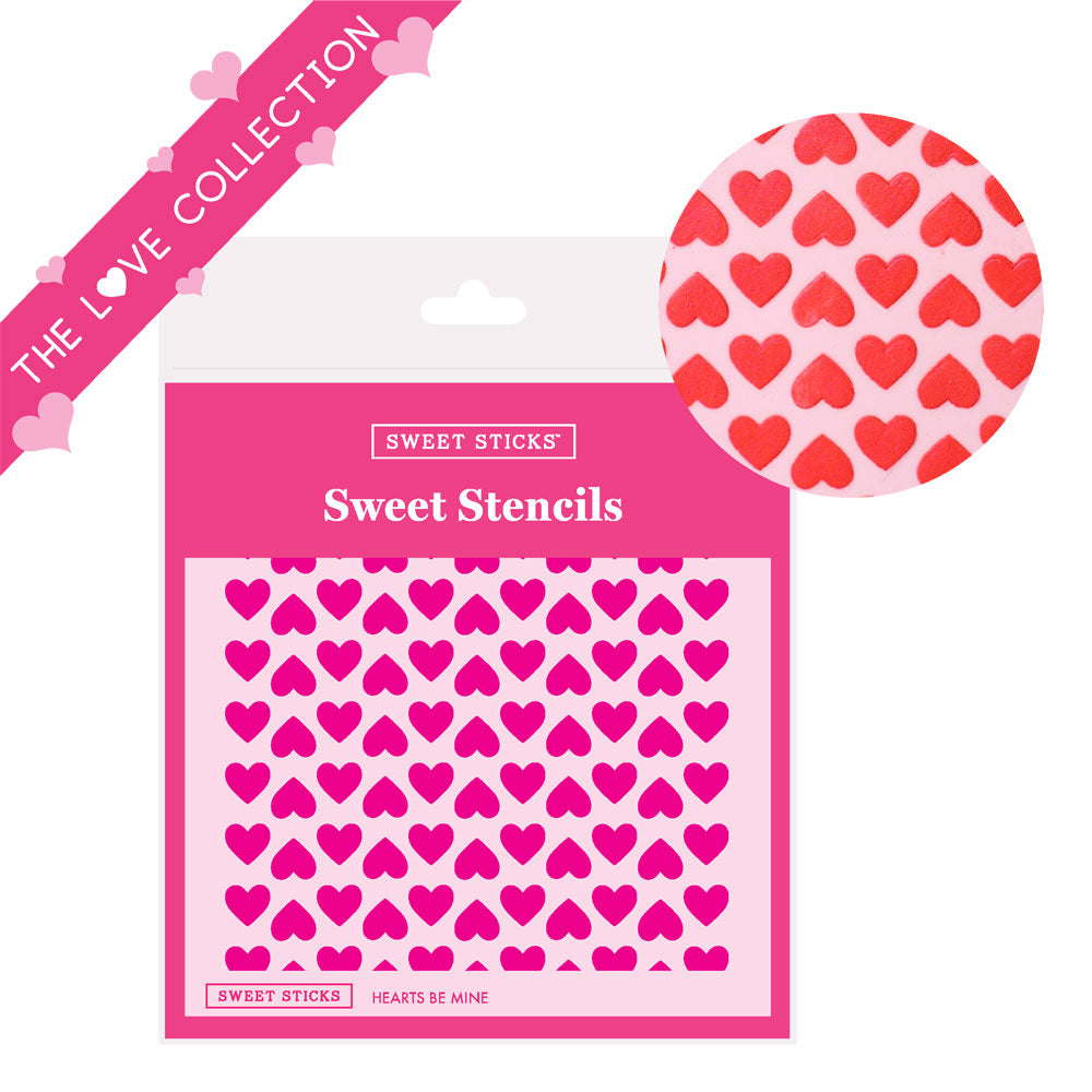 sweet sticks heart be mine stencil