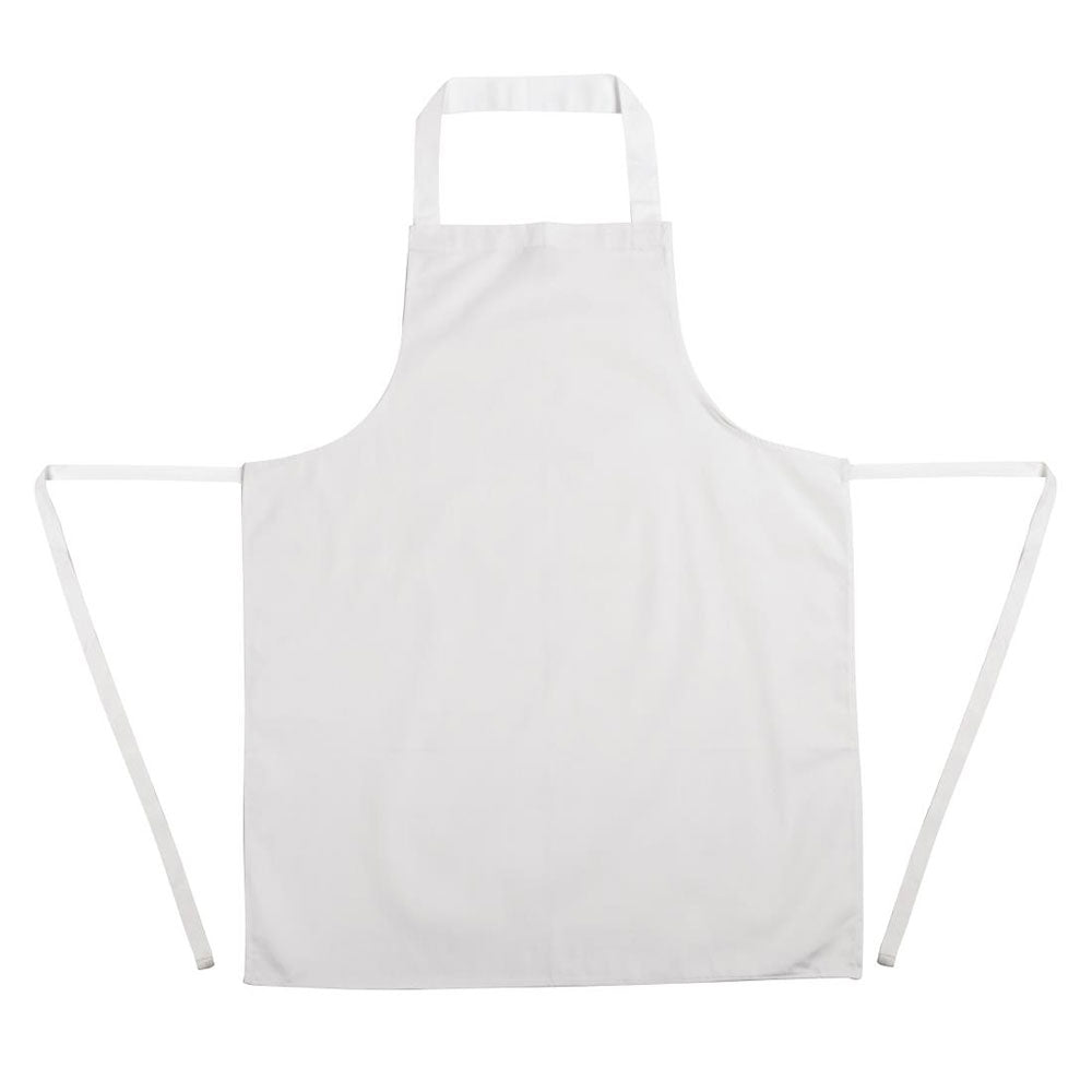 apron white no pocket
