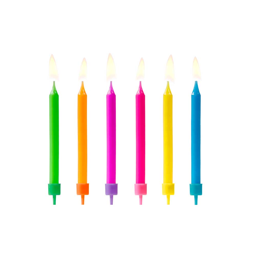 Colour birthday candles