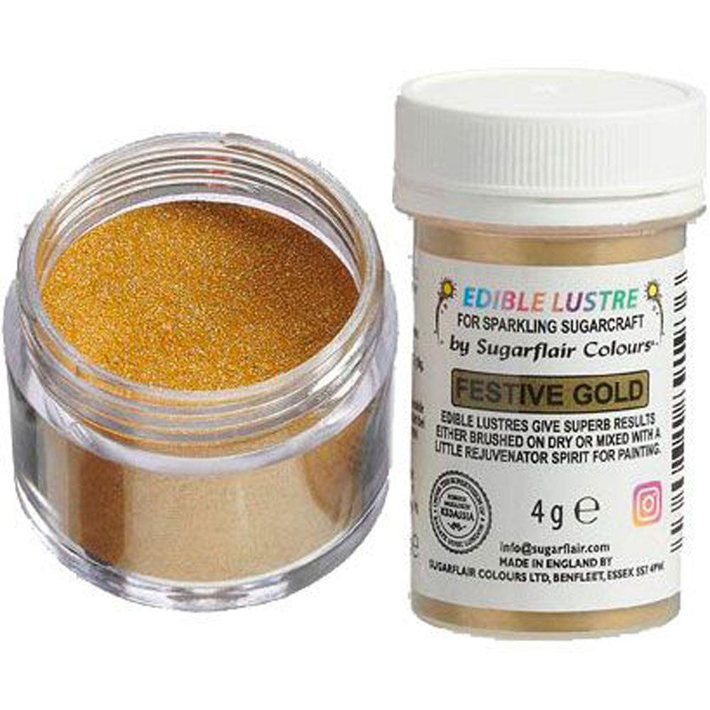 sugarflair colours festive gold dust edible food dust
