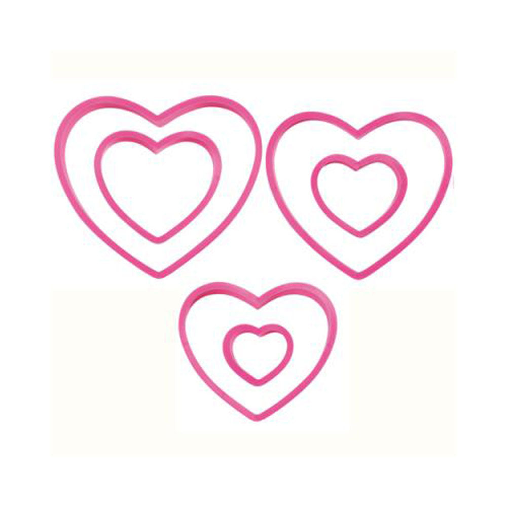 wilton set of 6 heart cookie cutter