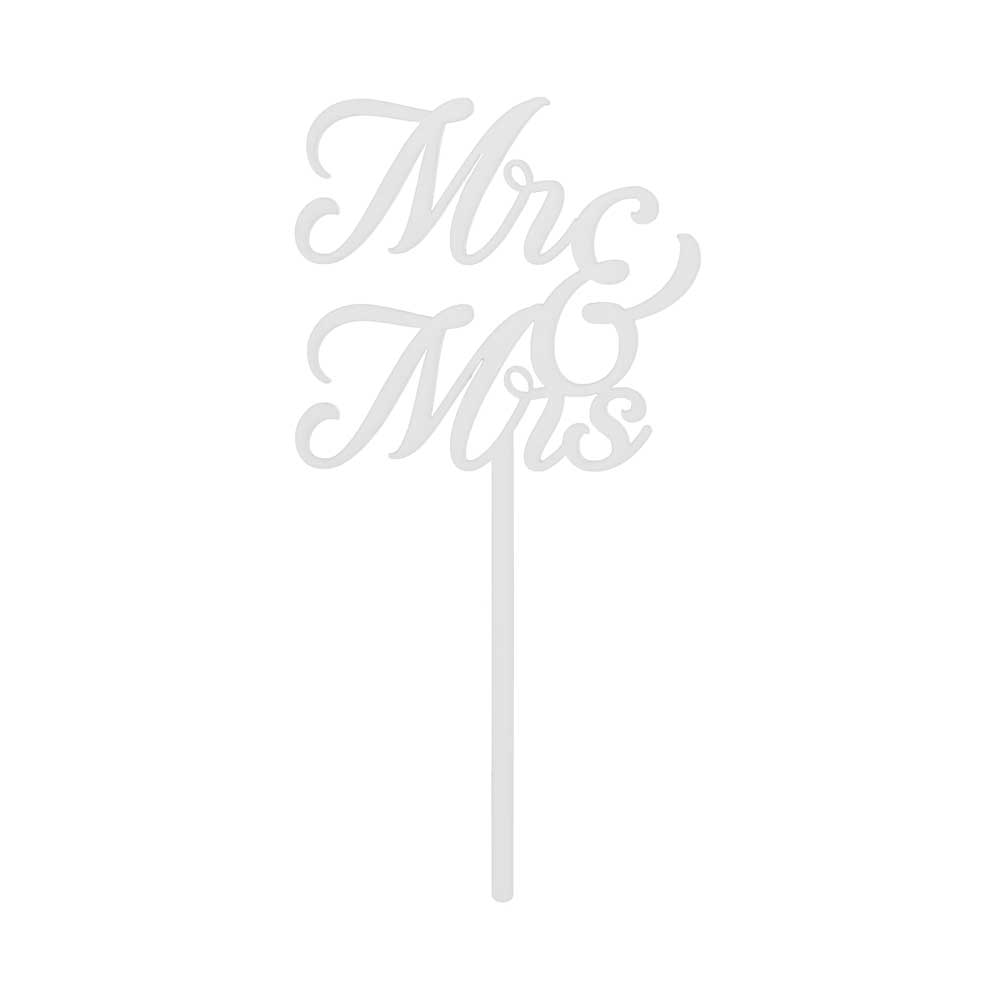 wedding cake topper mr and mrs white