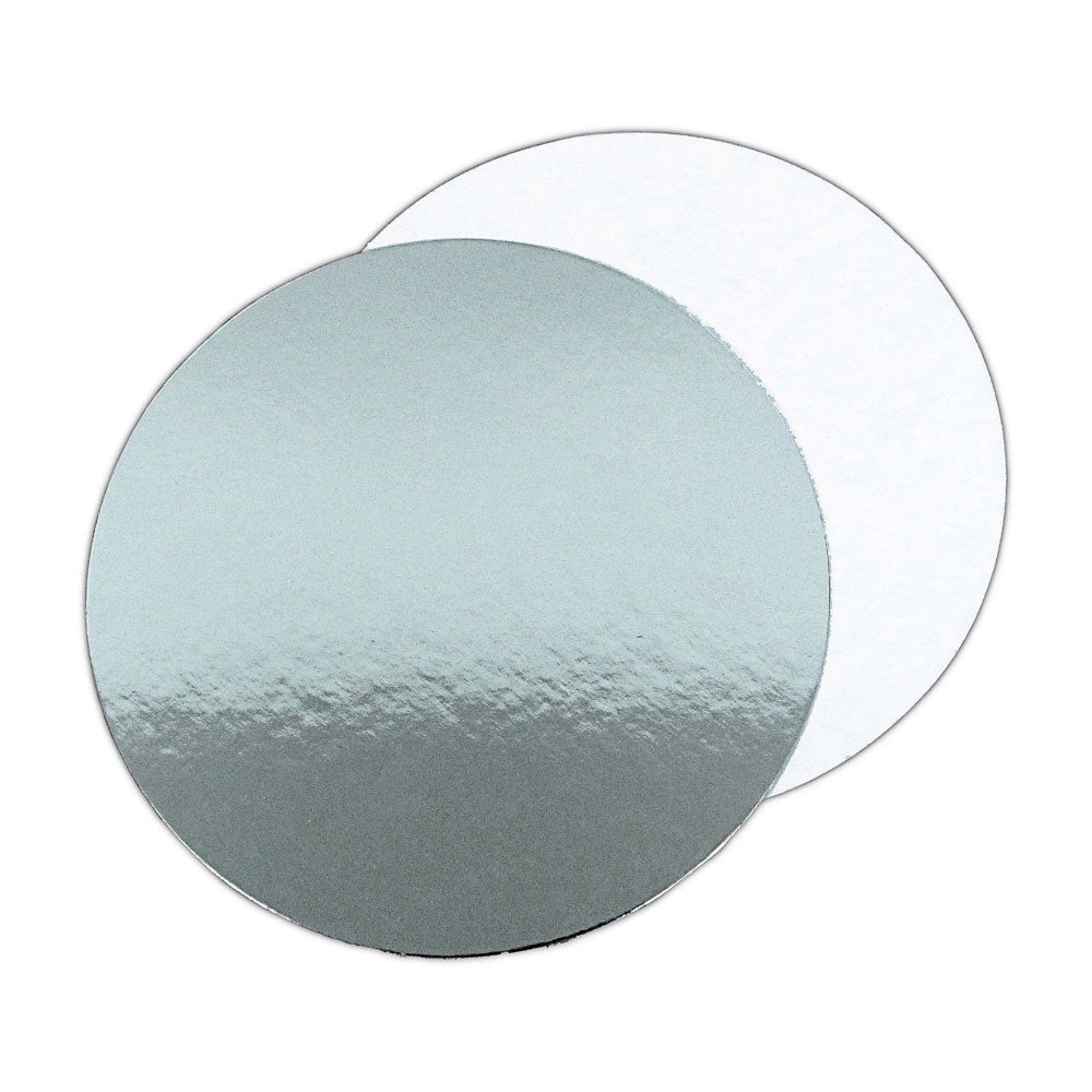 silver white tin cake card board