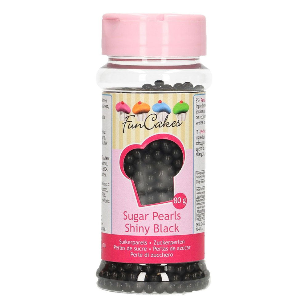 shiny black pearls 4mm