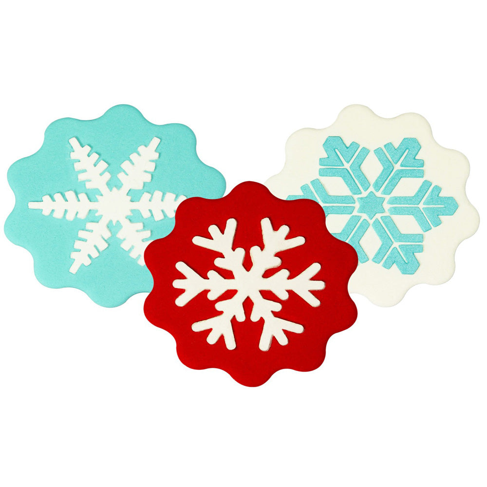 snowflake stencil set of 3