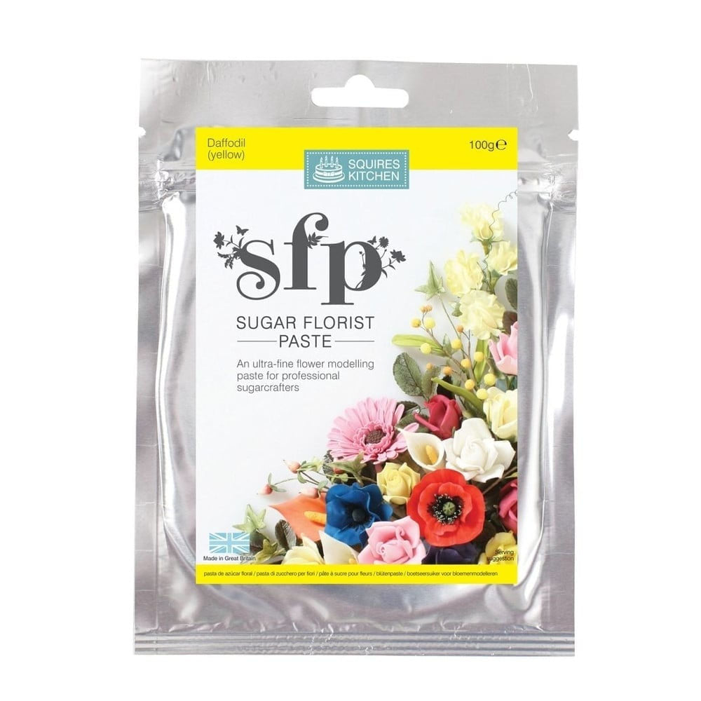 squires kitchen flower paste daffodil yellow