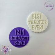 fondant stamp best teacher ever