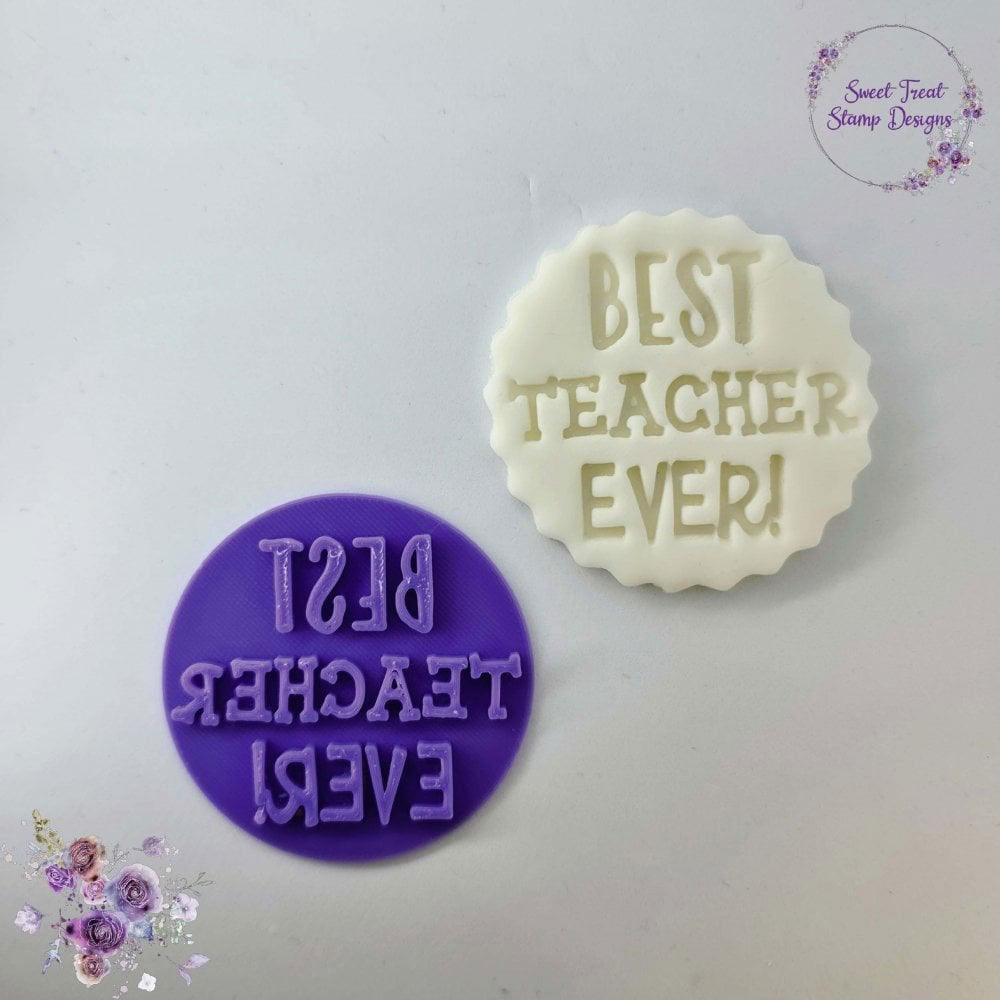 fondant stamp best teacher ever