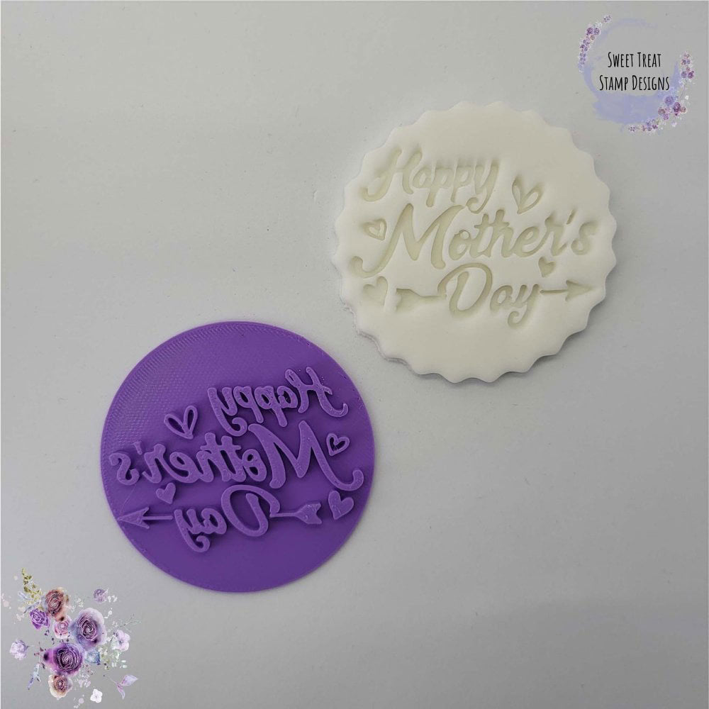sweet treat stamp happy mothers day with hearts