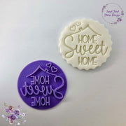 fondant stamp home sweet home