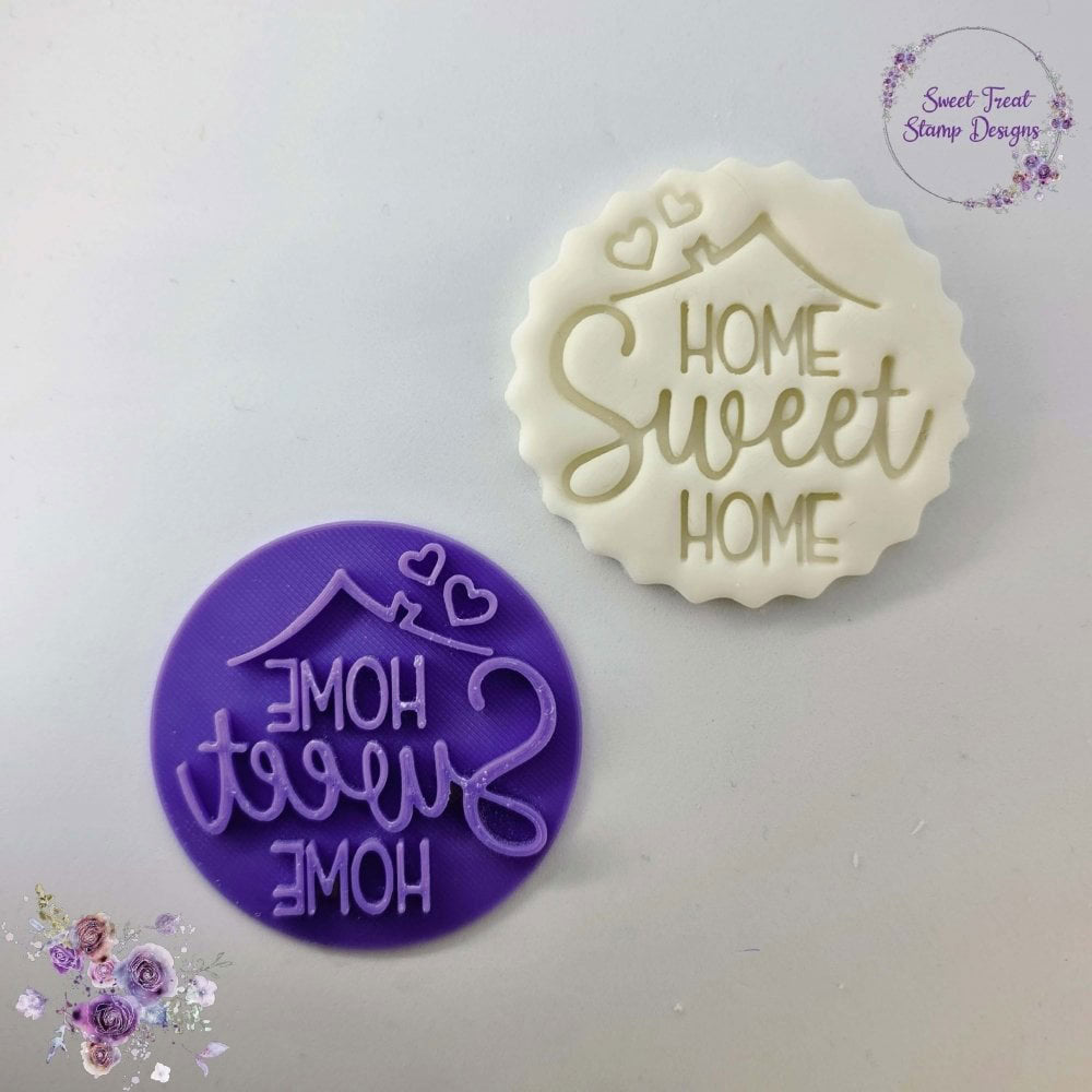 fondant stamp home sweet home
