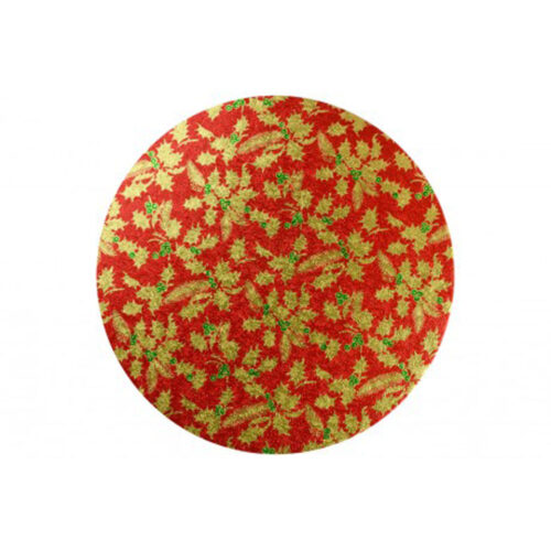 red 10" board gold holly