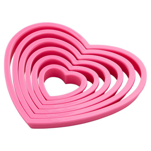 wilton cookie cutter heart set