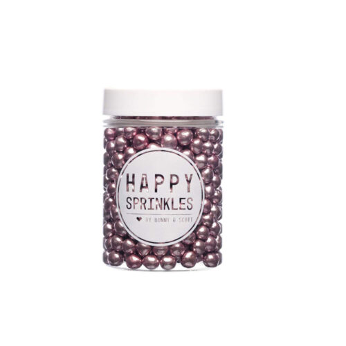 pink chocolate metallics small pearls happy sprinkles