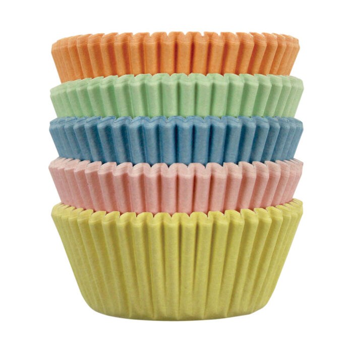 Mini pastel cupcake cases