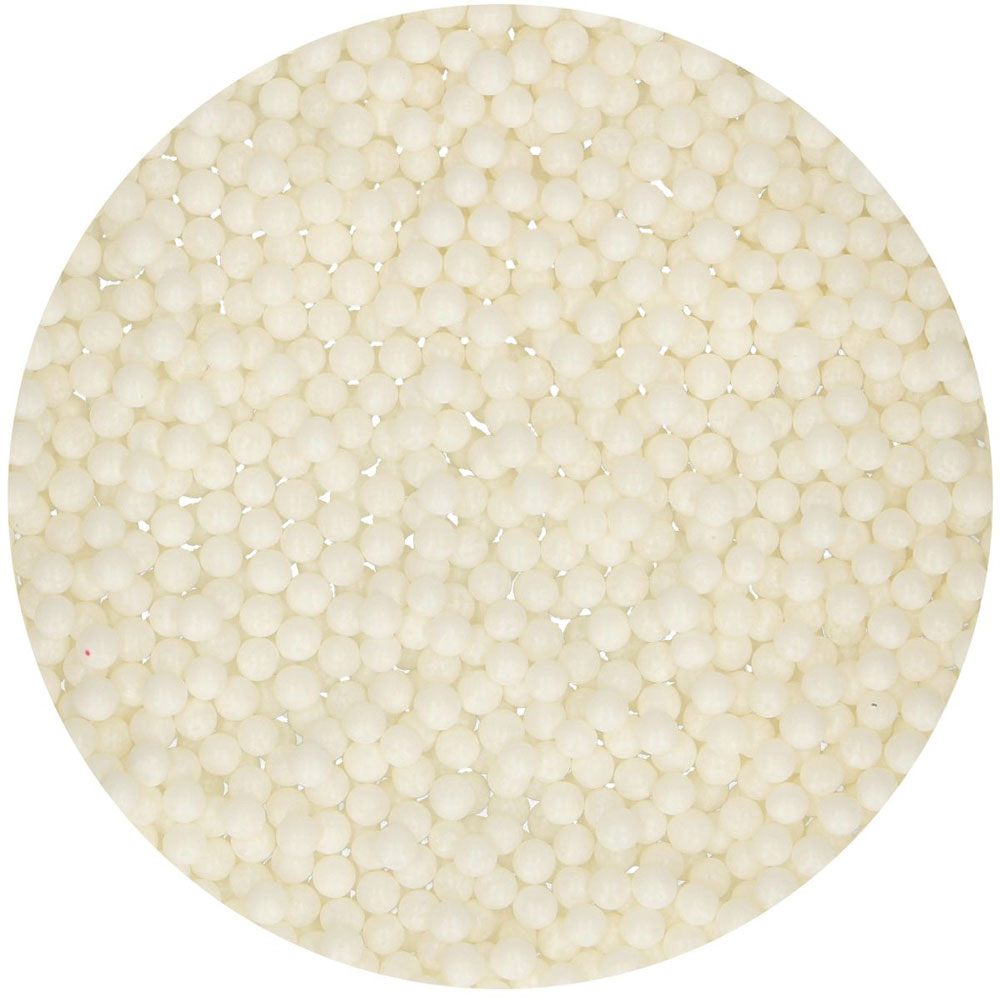 white sugar pearls