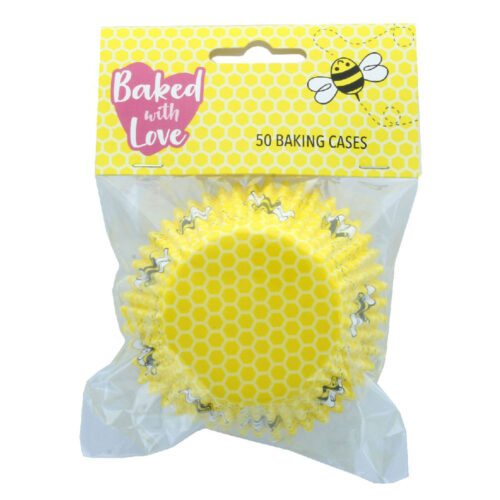 yellow bee cupcake case