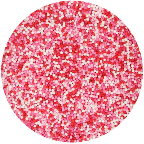 funcakes lots of love pink, red and white nonpareils