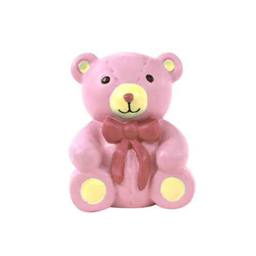 pink teddy bear cake topper