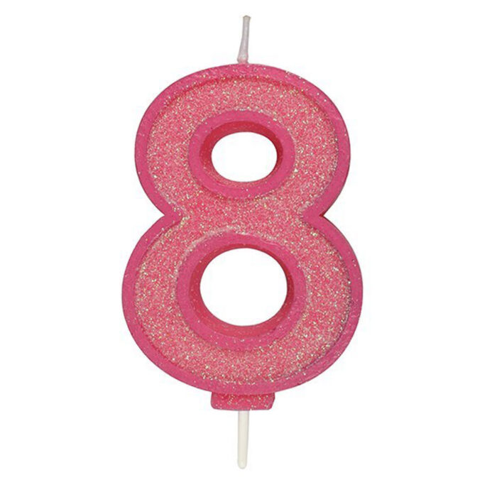 pink Number Candle