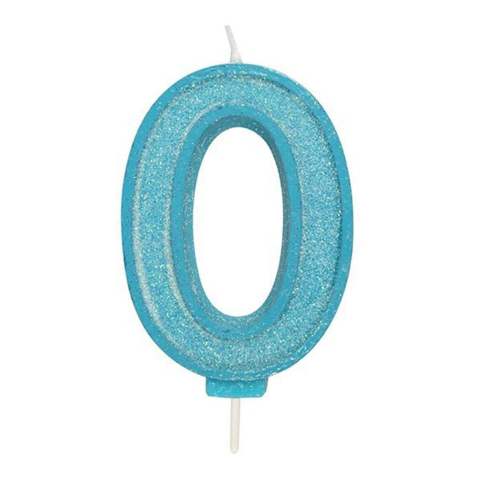 Blue Number Candle