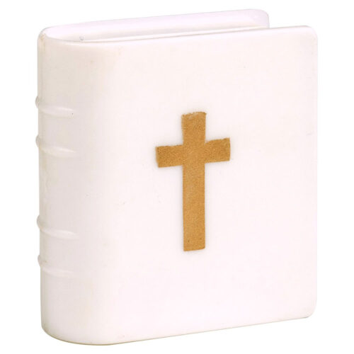 white plastic bible
