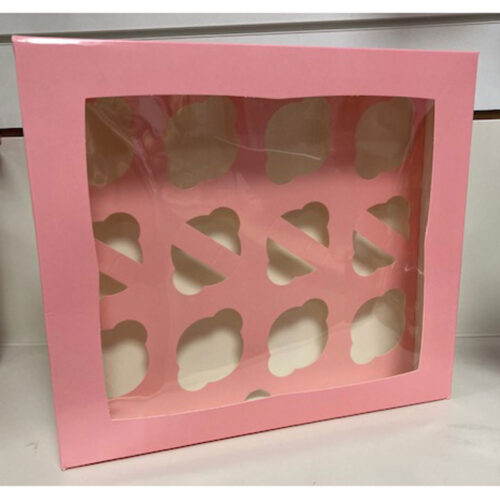 pink cupcake box for 12 cupcakes