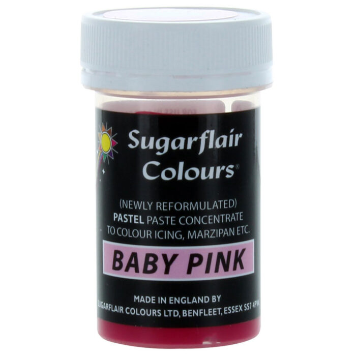sugarflair baby pink food colouring paste