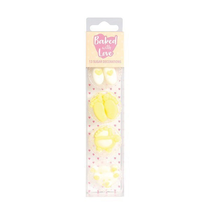 culpitt baked with love yellow baby toppers