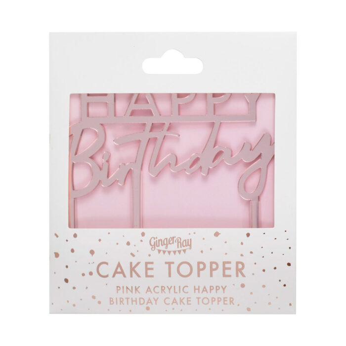 birthday cake topper pink cake topper