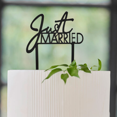 ginger ray just married wedding cake topper