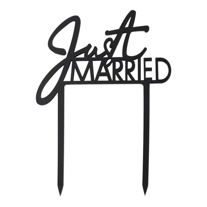 ginger ray just married wedding cake topper