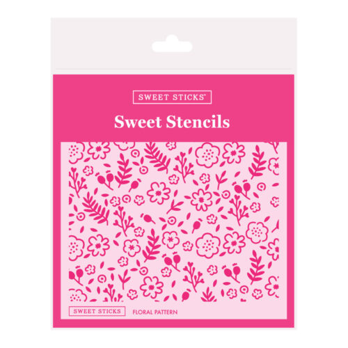 sweet sticks floral pattern stencil