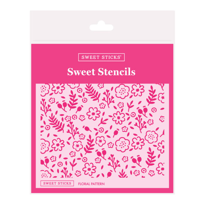 sweet sticks floral pattern stencil