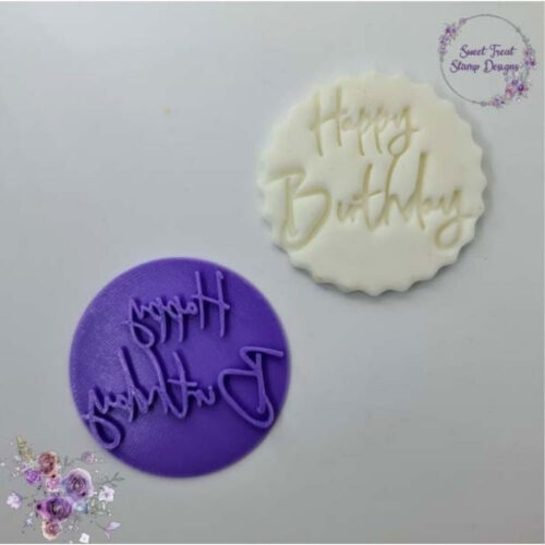 sweet treat cupcake embossing stamp happy birthday