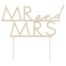 Ginger Ray mr and Mrs gold wedding cake topper