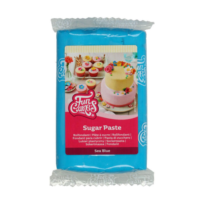 funcakes sea blue sugarpaste