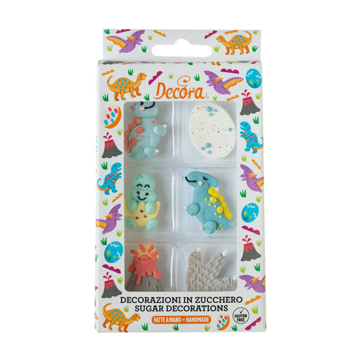 Sugar decorations dino themed