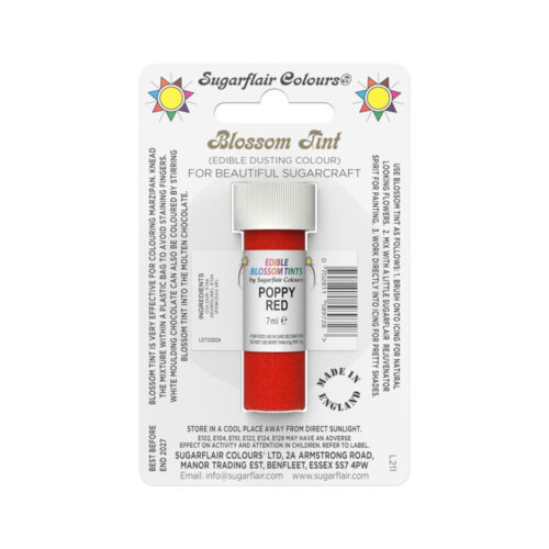 sugarflair edible dust colouring poppy red