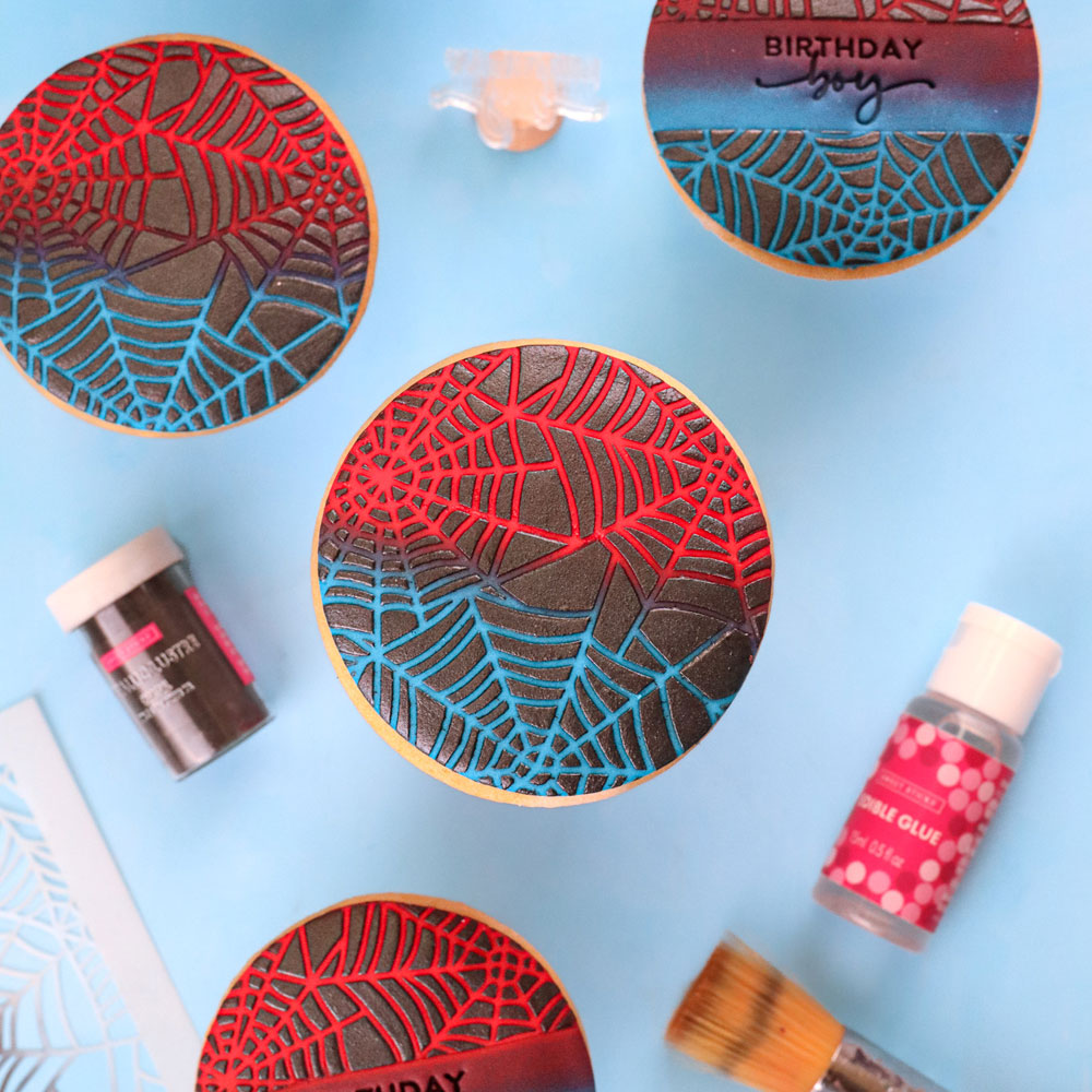Sweet Stick Stencil Spider Web